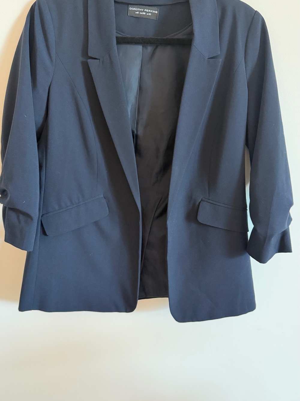 Dorothy Perkins Navy Blazer with Cropped Sleeves